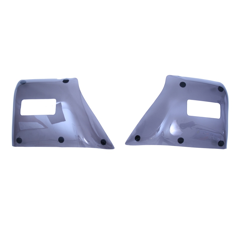 Jeep Wrangler TJ Fender Guards - Front - Rugged Ridge - Molded - Smoked Acrylic - `97-`06